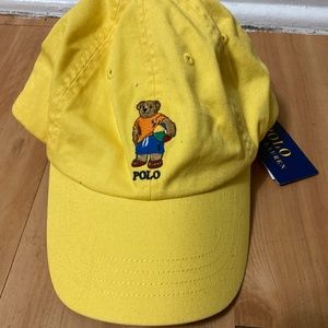 NWT Polo Chino Cap with Leather Strap - Yellow